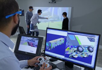 Arbeiten mit moderner VR Technologie